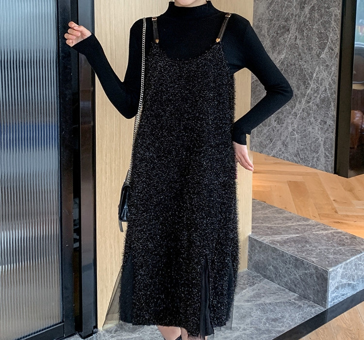 Modern női készlet terhes nők számára fekete színben