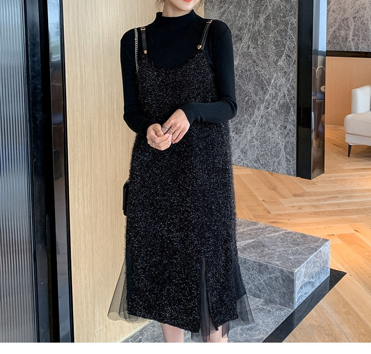 Modern női készlet terhes nők számára fekete színben