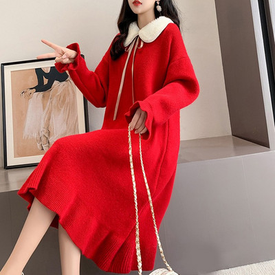 Őszi-téli kötött ruha kismamáknak