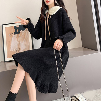 Őszi-téli kötött ruha kismamáknak