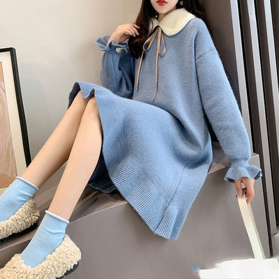 Őszi-téli kötött ruha kismamáknak