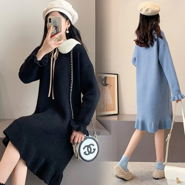 Őszi-téli kötött ruha kismamáknak