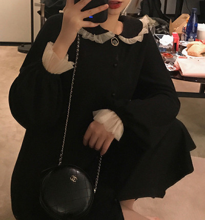 Casual haljina za trudnice - crna