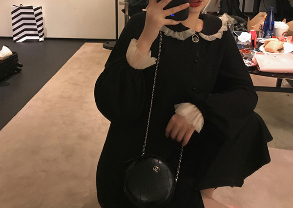 Casual haljina za trudnice - crna