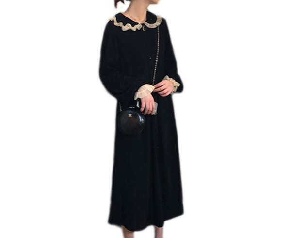 Casual haljina za trudnice - crna