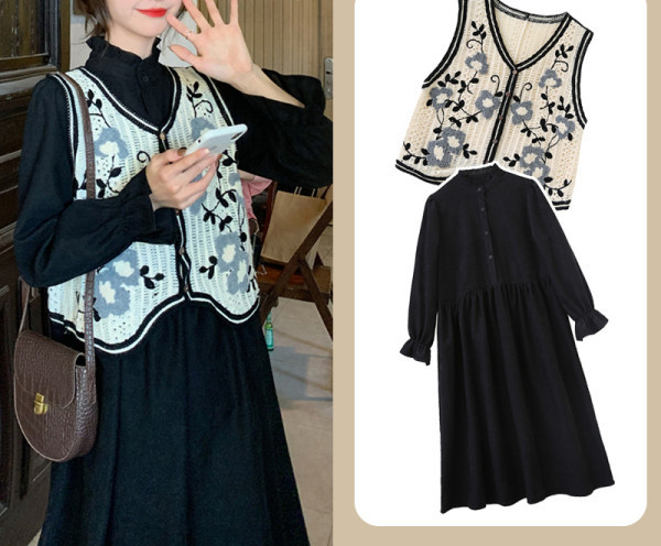 Új modell ruha + mellény két színben kismamáknak