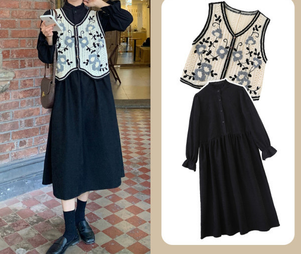 Új modell ruha + mellény két színben kismamáknak