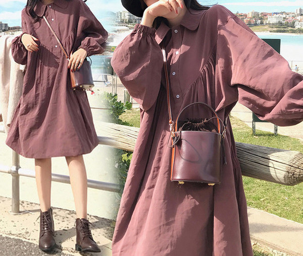 Novi model haljine za trudnice-sa klasicnom kragnom