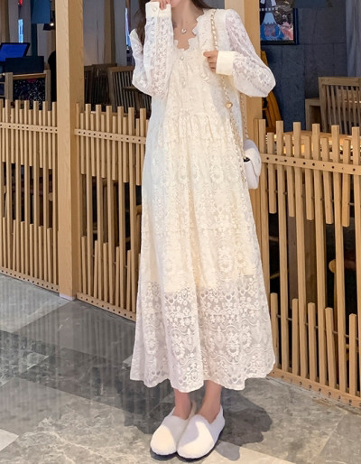 Pikk pitsi ja pikkade varrukatega kleit - rasedatele