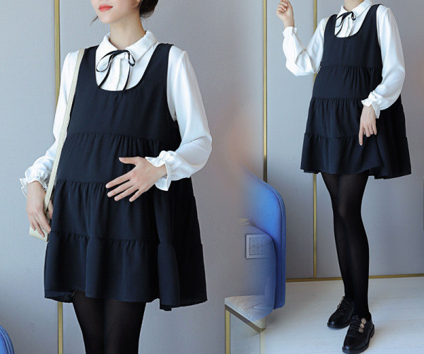 Új modell hosszú ujjú ruha terhes nőknek