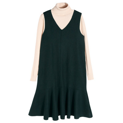 Нов модел рокля или рокля + блуза с шпиц деколте за бременни жени