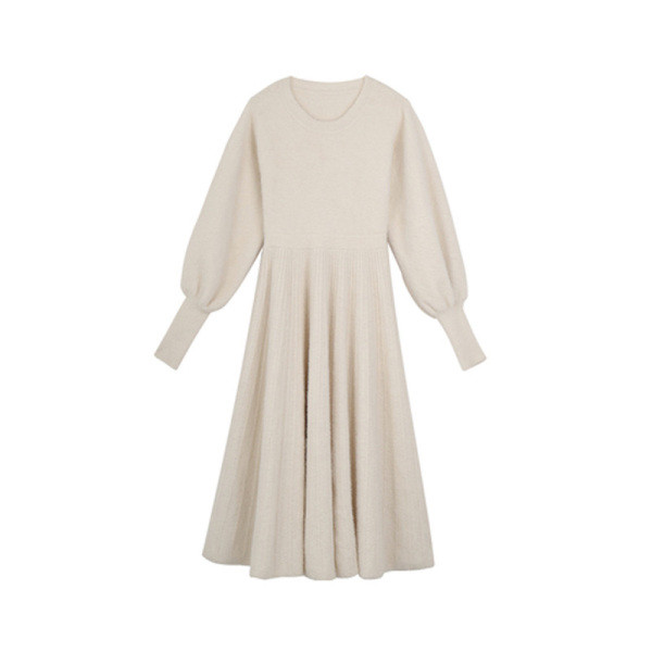 Нов модел рокля за бременни с овално деколте и дълъг ръкав