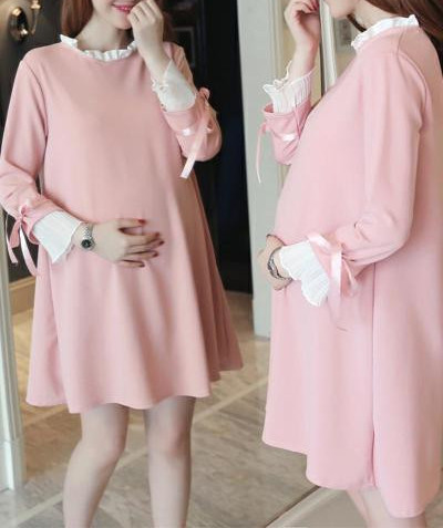 Őszi-téli ruha terhes nőknek szabott modell