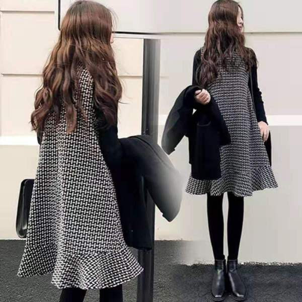 Ежедневна рокля + блуза за бременни жени разкроен модел