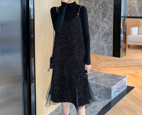 Ženski komplet bluza + haljina za trudnice