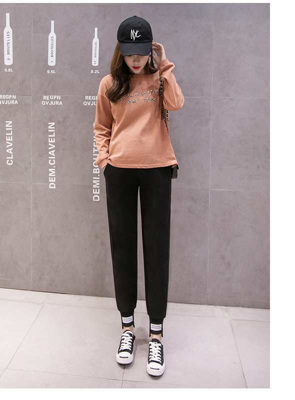 Női nadrág meleg béléssel és zsebekkel, terhes nők számára