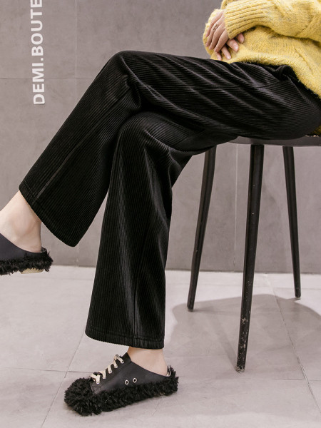 Corbársony nadrág terhes nőknek, széles elasztikus derékkal