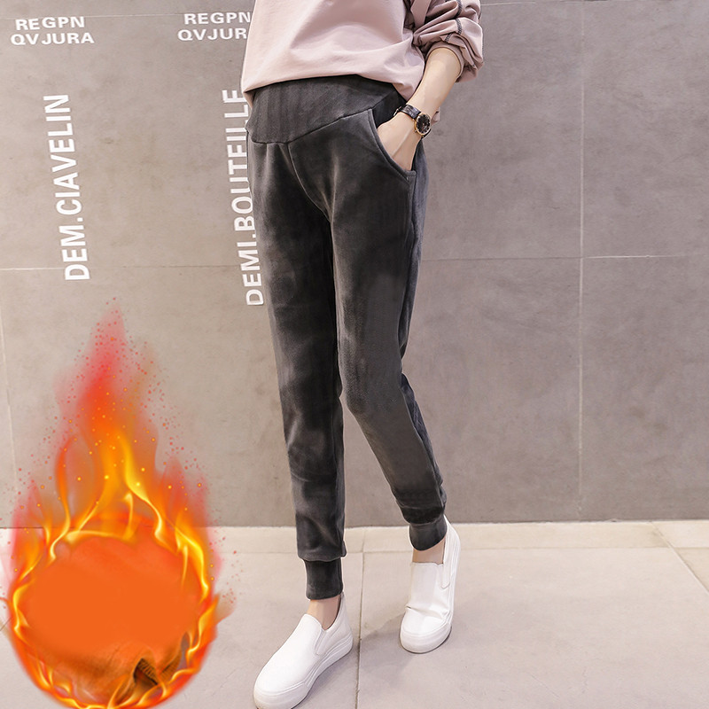 Naiste sooja voodriga püksid rasedatele - kaks mudelit