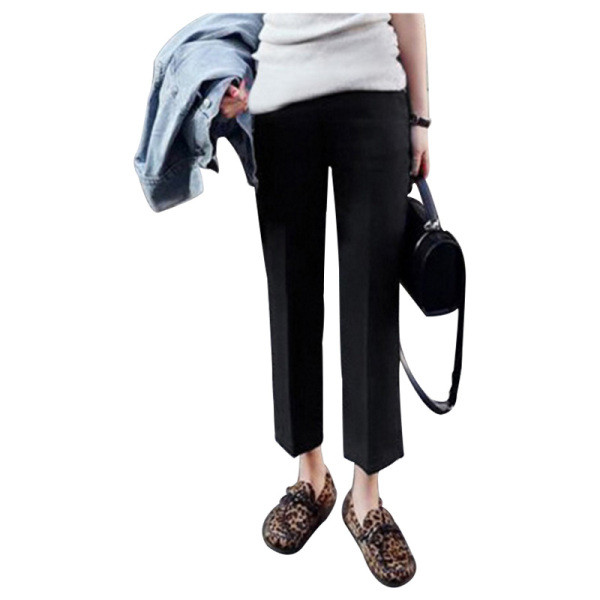 Naiste vabaaja pikad laiad kõrge vöökohaga püksid
