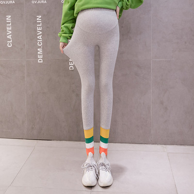 Rugalmas női leggings terhes nők számára, széles gumiszalaggal