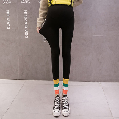 Rugalmas női leggings terhes nők számára, széles gumiszalaggal