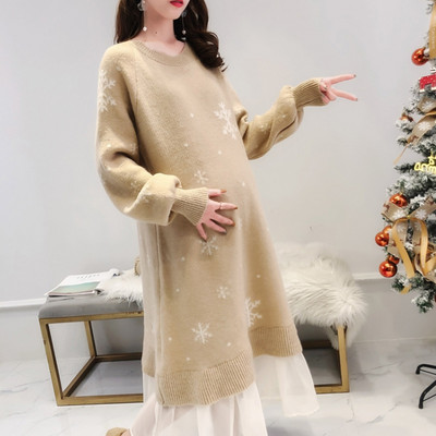 Ежедневна дамска коледна рокля подходяща за бременни