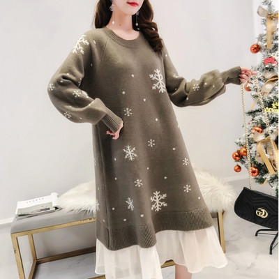 Ежедневна дамска коледна рокля подходяща за бременни