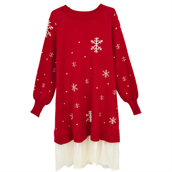 Ежедневна дамска коледна рокля подходяща за бременни