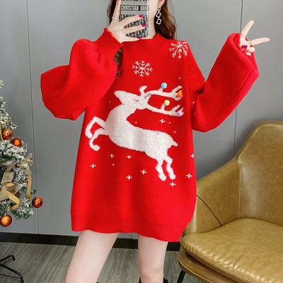 Χειμερινό πουλόβερ για έγκυες γυναίκες με οβάλ λαιμόκοψη - διάφορα μοντέλα