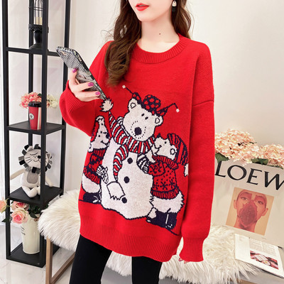 Χειμερινό πουλόβερ για έγκυες γυναίκες με οβάλ λαιμόκοψη - διάφορα μοντέλα