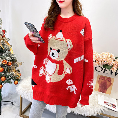 Χειμερινό πουλόβερ για έγκυες γυναίκες με οβάλ λαιμόκοψη - διάφορα μοντέλα