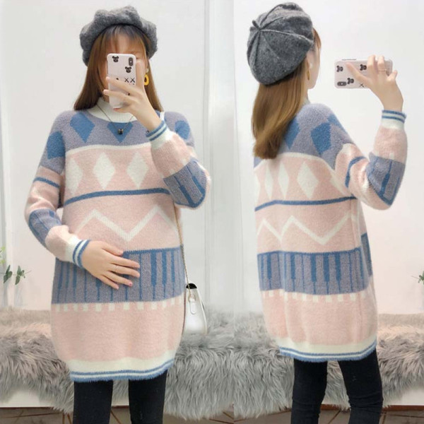 Дамска плетена туника подходяща за бременни 