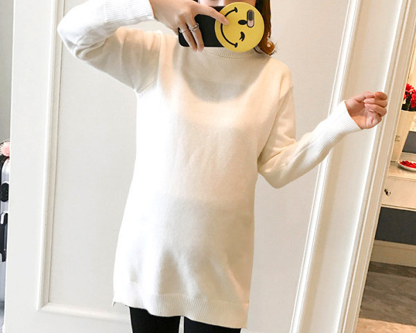 Naiste polokraega kampsun valge ja must - sobib rasedatele