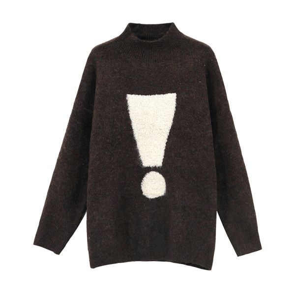 Női pulóver terhes nők számára polo gallérral