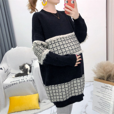 Tunica dama tricotata cu decolteu oval - pentru gravide