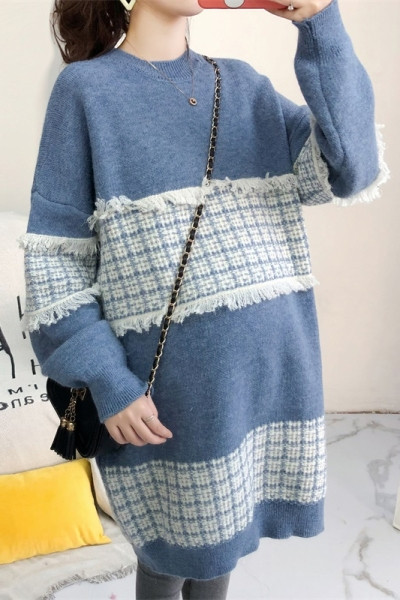 Tunica dama tricotata cu decolteu oval - pentru gravide