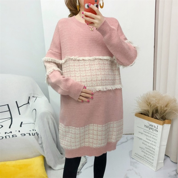 Tunica dama tricotata cu decolteu oval - pentru gravide