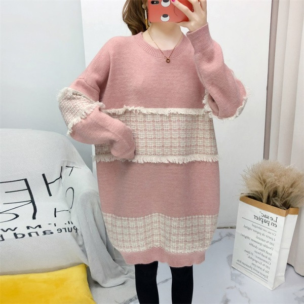 Tunica dama tricotata cu decolteu oval - pentru gravide