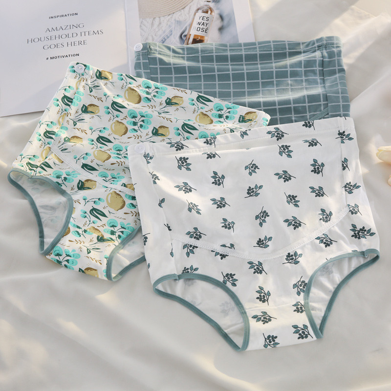 Βαμβακερά μπικίνι για έγκυες γυναίκες με υψηλή μέση σετ 3 τεμαχίων