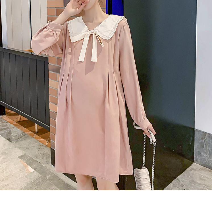 Új modell kivágott ruha, hosszú ujjú kismamáknak