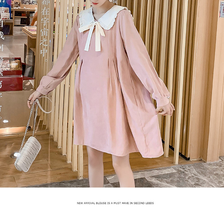 Új modell kivágott ruha, hosszú ujjú kismamáknak