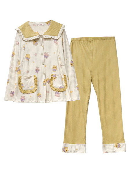 Dvodijelna pidžama s gumbima - za trudnice