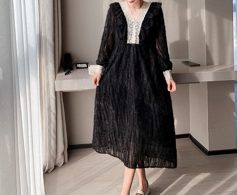 Uus mudel spits-kaelusega kevadkleit rasedatele