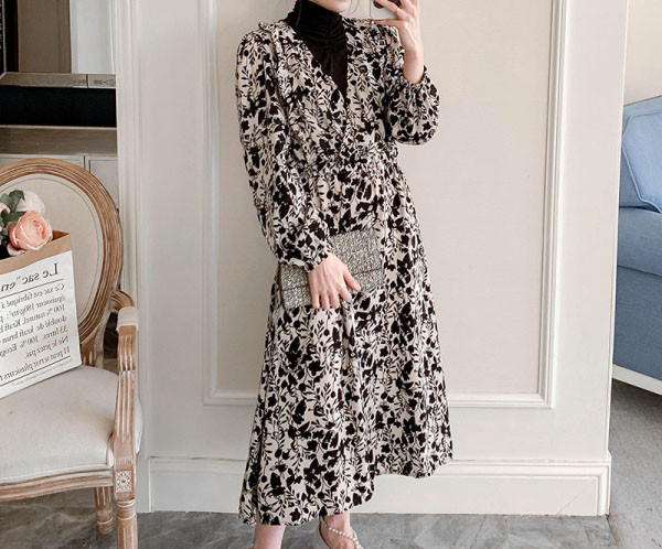 Új modell hosszú ujjú ruha terhes nők számára