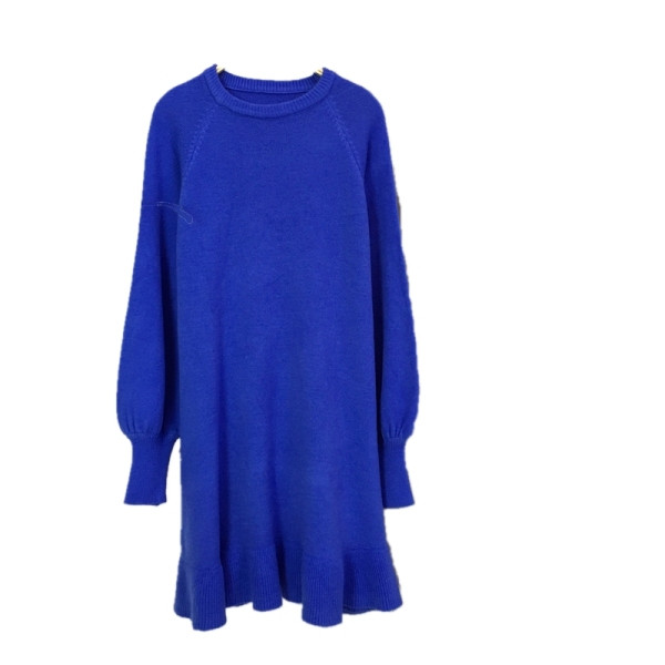 Kötött tunika terhes nőknek ovális nyakkivágással