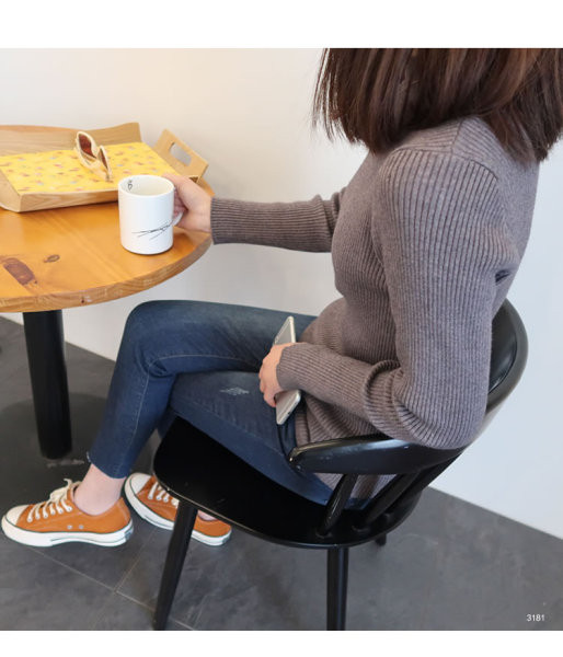 Ženska casual bluza s visokom kragnom - pogodna za trudnice