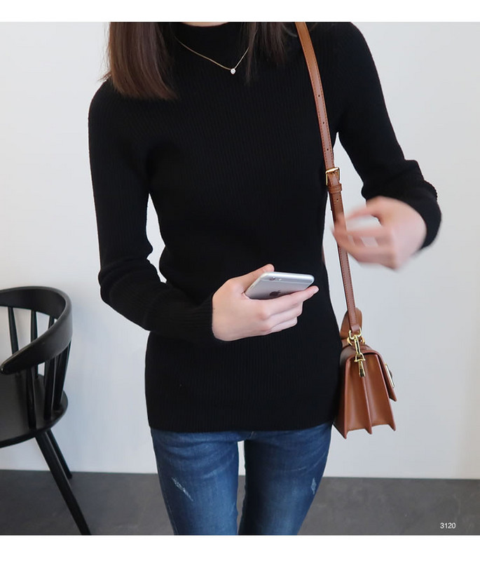 Ženska casual bluza s visokom kragnom - pogodna za trudnice