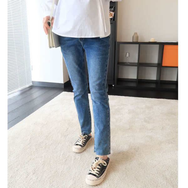 Kék színű gumis női farmer kismamáknak