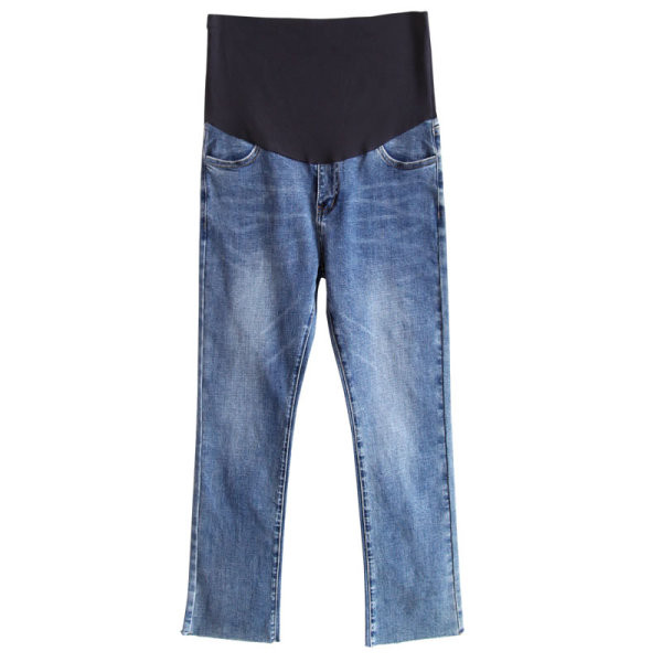 Kék színű gumis női farmer kismamáknak