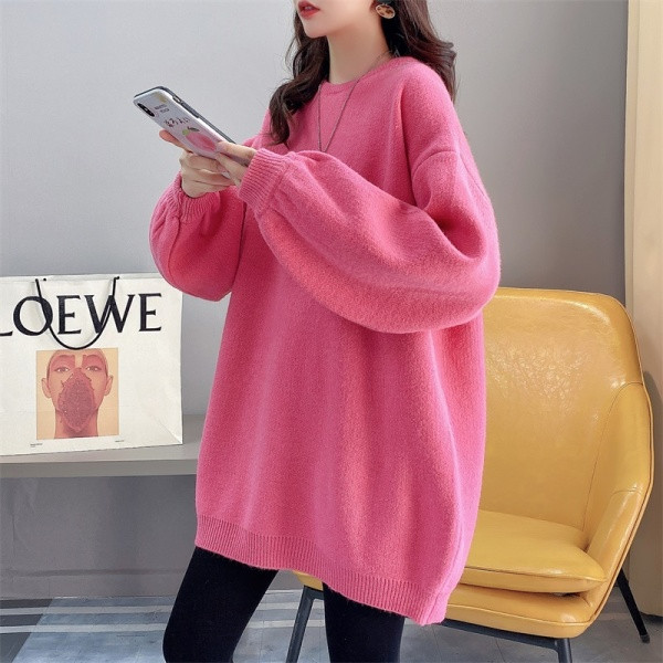 Ovaalse kaelusega vabaaja kampsun rasedatele